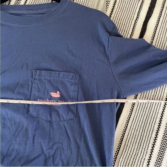 Southern Marsh Blue size Large T-Shirt Paper Mountains Long Sleeve Kid’s Unisex - Picture 6 of 7